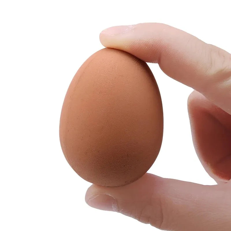 Novelty Bouncy Egg Toy Realistic Hatching Hen Egg Prank 1-Pack (2.17 in / 5.5 cm × 1.57 in / 4 cm)