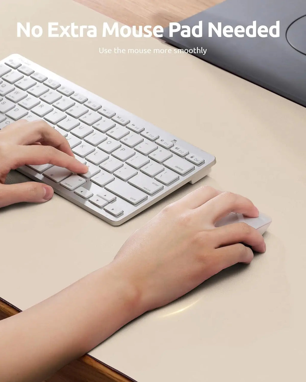 Large PU Leather Desk Pad - Non-Slip Waterproof Office Mouse Pad & Laptop Desk Mat