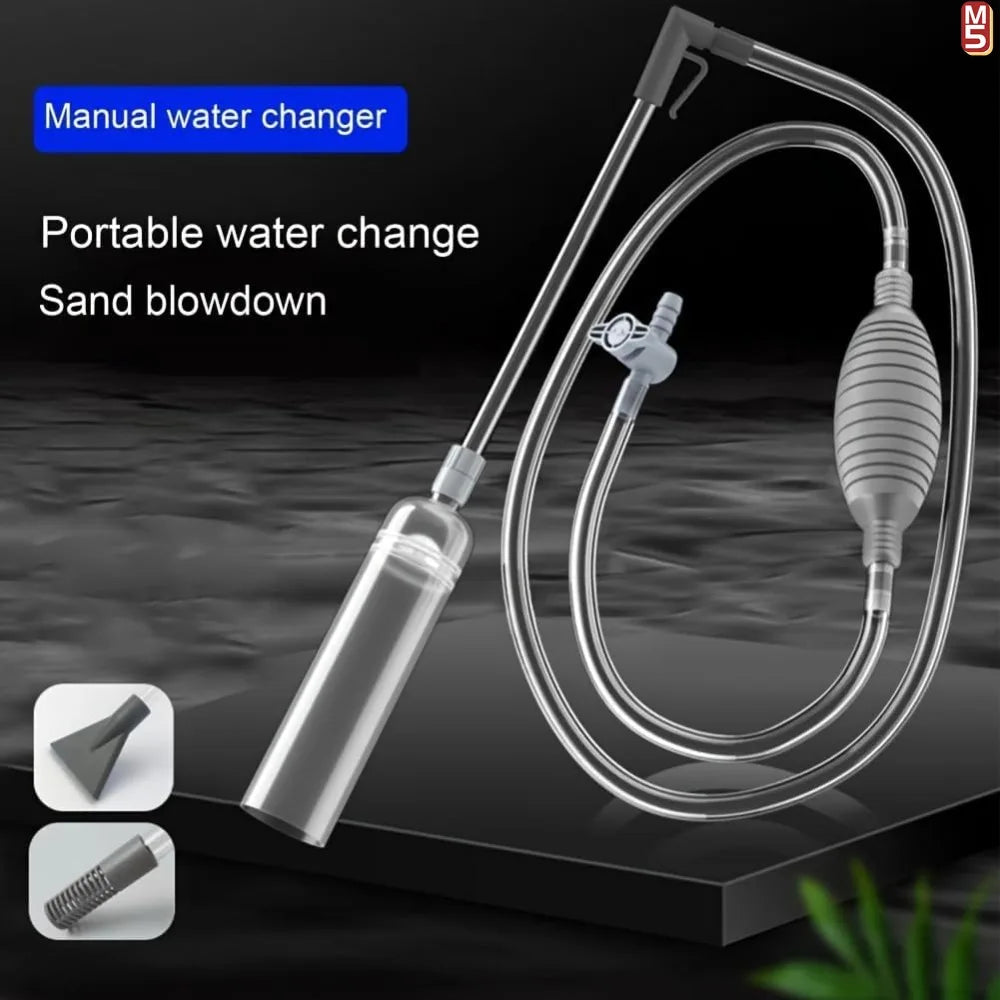 Aquarium Gravel Vacuum Siphon Kit for Large Fish Tanks, Manual Water Change and Sand/Gravel Cleaner with Extension Tube
