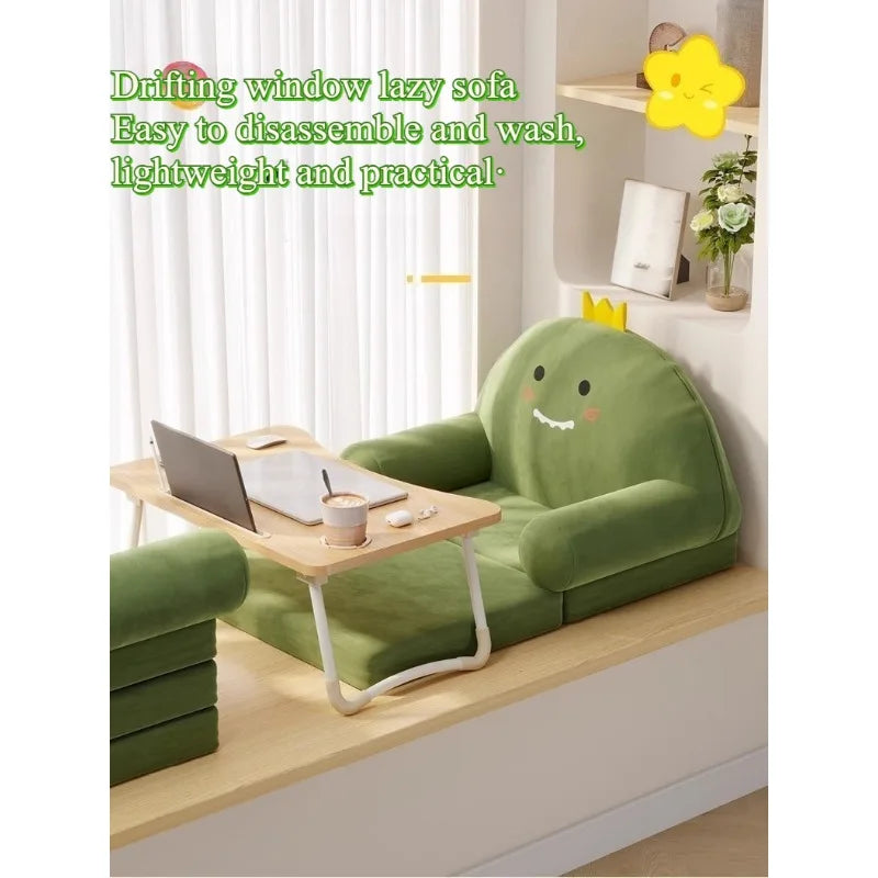 Bay Window Seat Cushion with Backrest — Tatami Floor Sofa for Reading, Bedroom & Nursery