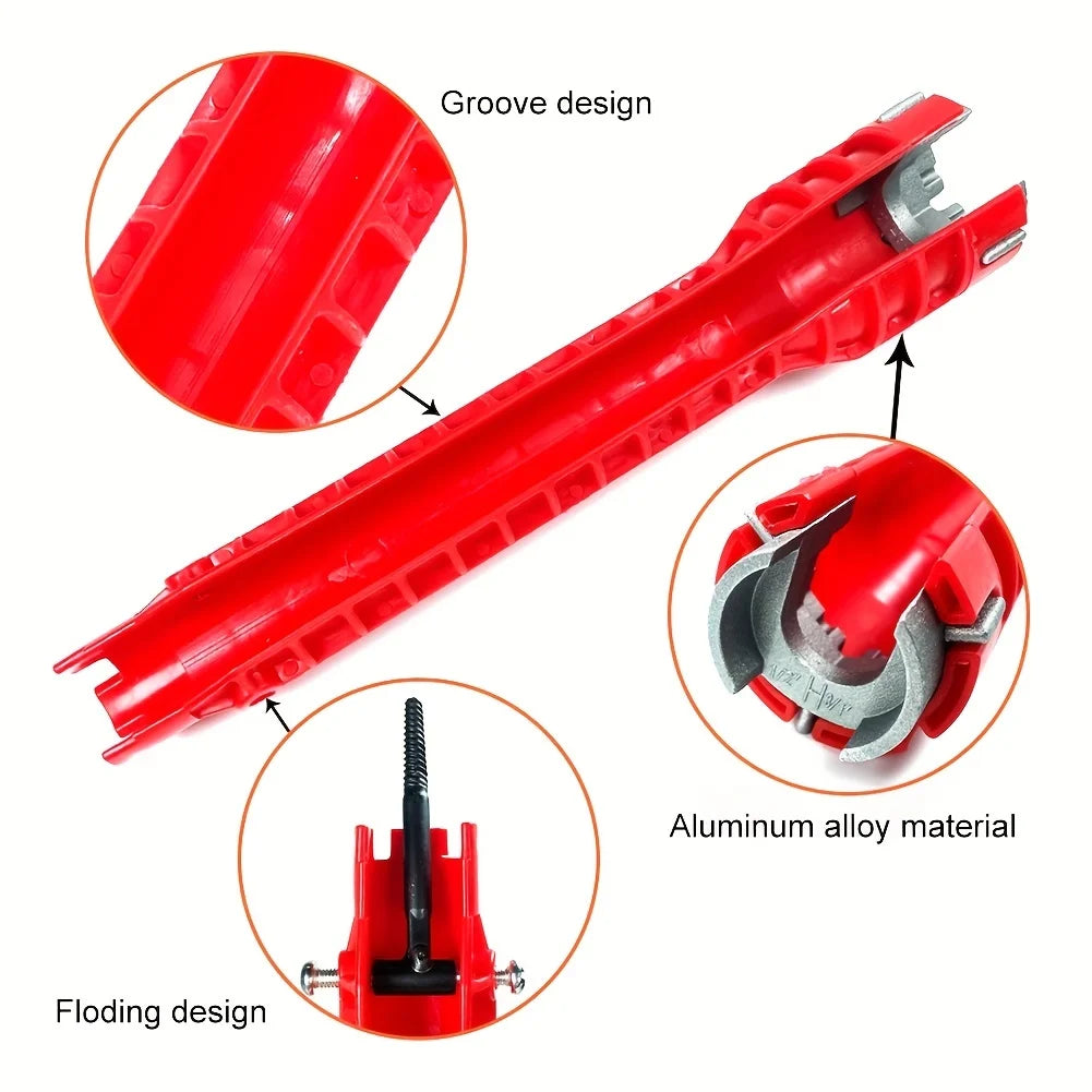 14-in-1 Faucet Wrench Tool Double-Head Ratchet for Bathroom Sink Repair