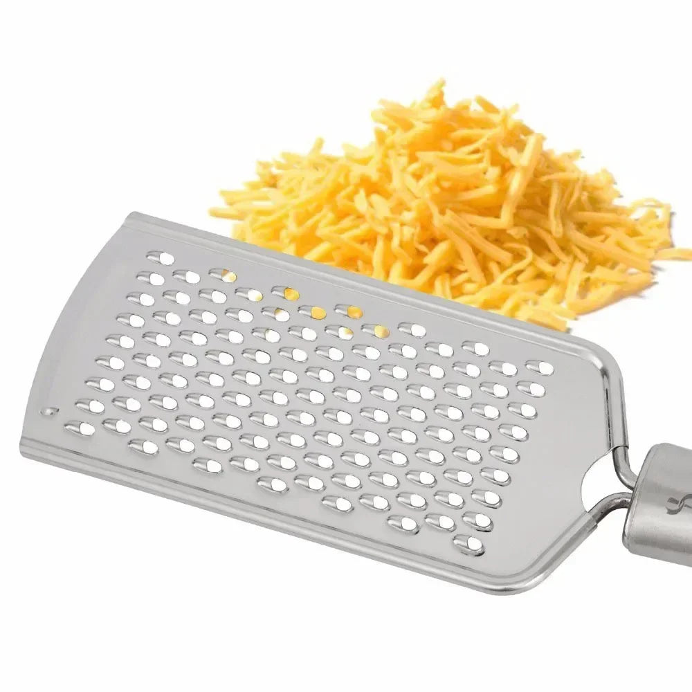 Stainless Steel Handheld Cheese Grater - Multi-Purpose Food Grater for Chocolate, Butter, Fruit & Vegetables