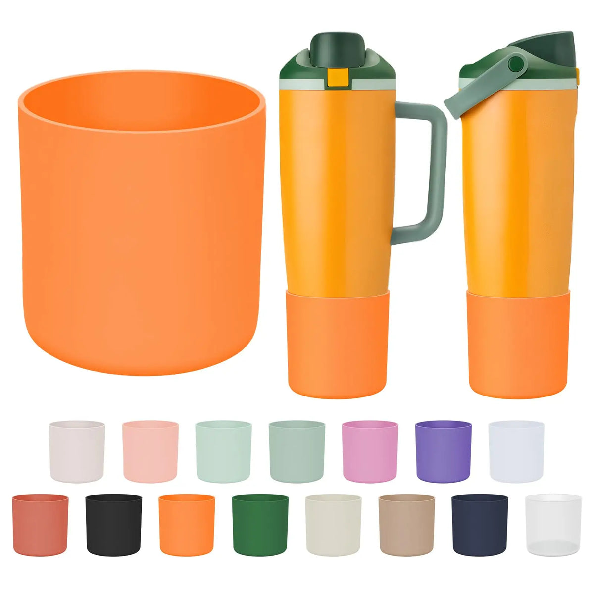 Silicone Protective Boot Sleeve for 30 oz (887 ml) & 40 oz (1.18 L) Tumbler Bottles, Anti-Slip Full-Bottom Cover