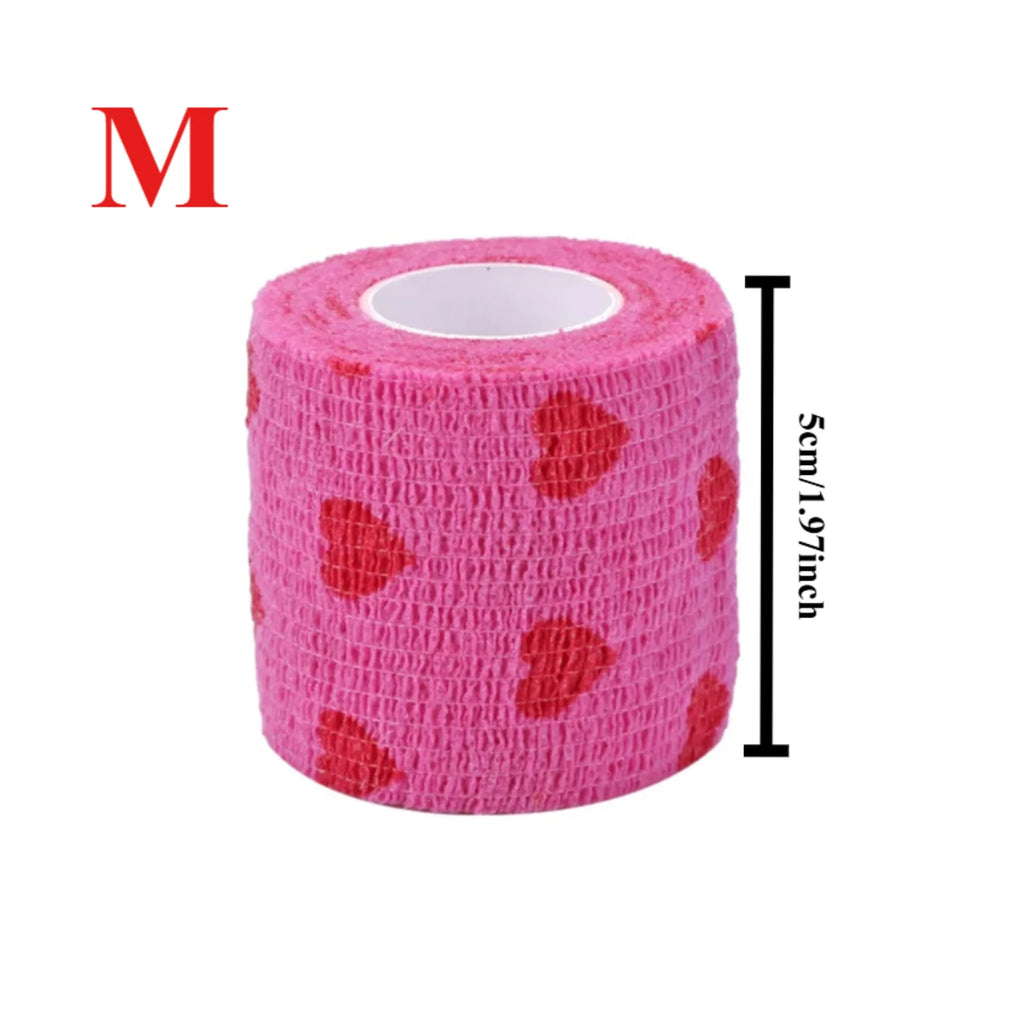 10/12-Pack Colorful Self-Adhesive Elastic Cohesive Bandage Wrap 5 cm x 4.8 m (1.96 in x 189 in) for Knee, Finger, Ankle, Palm & Pet Care
