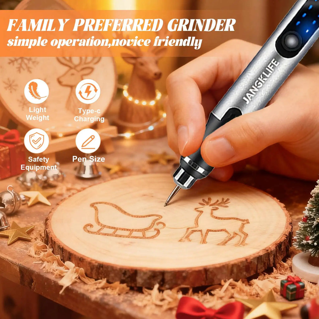USB Cordless Rotary Tool Kit – Mini Wireless Rotary Drill for Woodworking, Engraving, Jewelry, Metal & Glass DIY