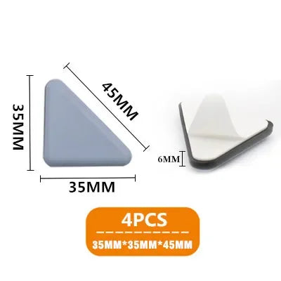 4-Pack Self-Adhesive Furniture Sliders PTFE Felt Floor Protectors - Anti-Scratch Glide Pads for Carpet, Wood, Tile
