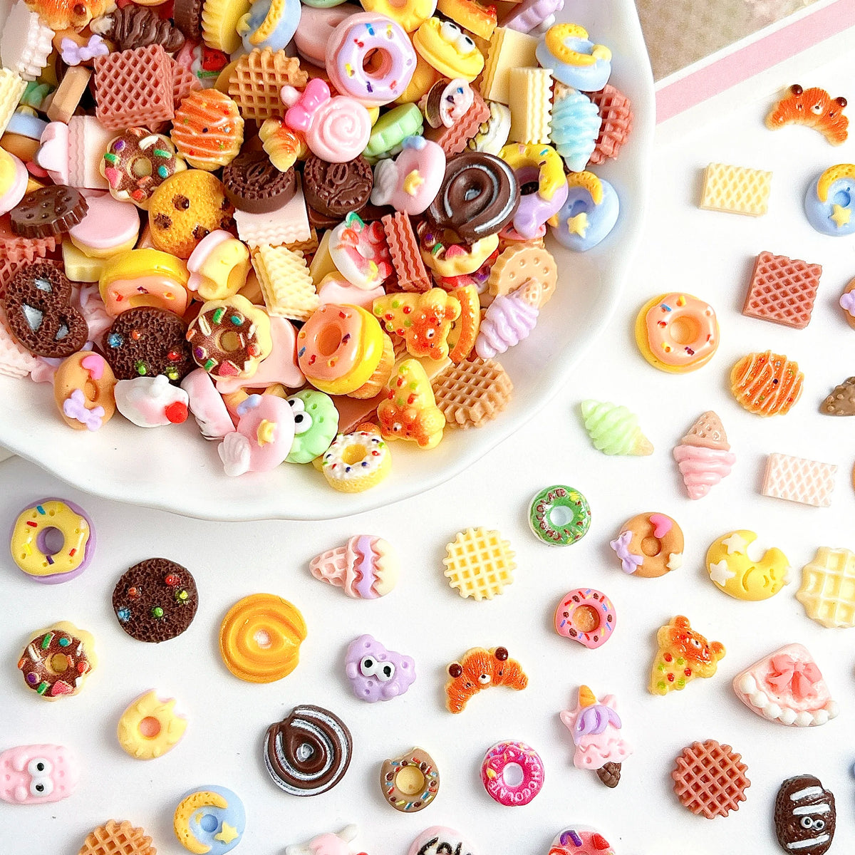 50-Pack Cartoon Resin Nail Charms for DIY Nail Art view 3