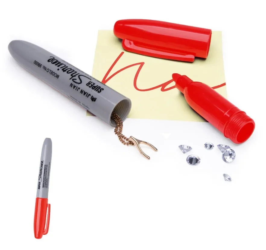 Hidden Compartment Marker Pen Diversion Safe, Discreet Storage for Cash & Jewelry — 14.5 × 1.5 × 1 cm (5.7 × 0.6 × 0.4 in)