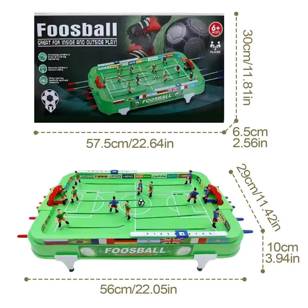 Tabletop Football Game 22 x 11 x 4 in (56 x 29 x 10 cm), Compact Desktop Soccer Table for Kids & Adults, Family Party Game