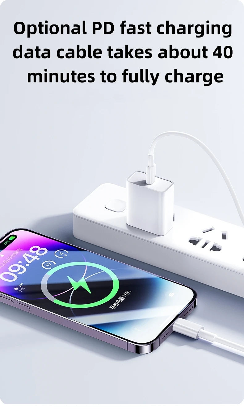 35W PD USB-C Fast Charger with USB-C Cable - Quick Charge Adapter for iPhone and USB-C Devices
