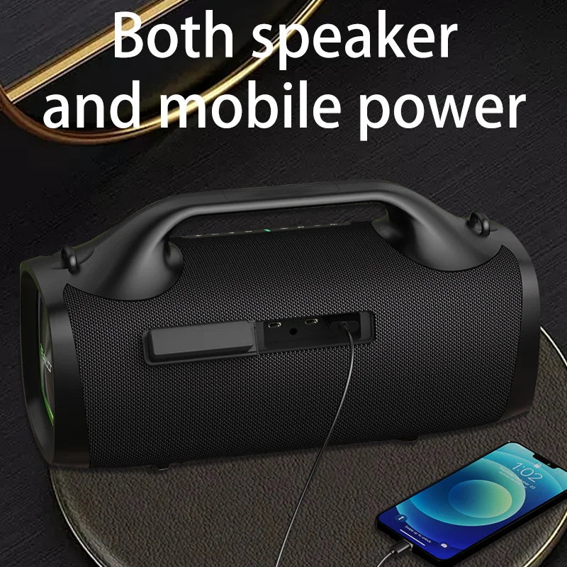 100W Wireless Portable Outdoor Speaker with Built-In Subwoofer, Hi‑Fi Sound, Dual Pairing, Fast Charging 24000mAh, Waterproof