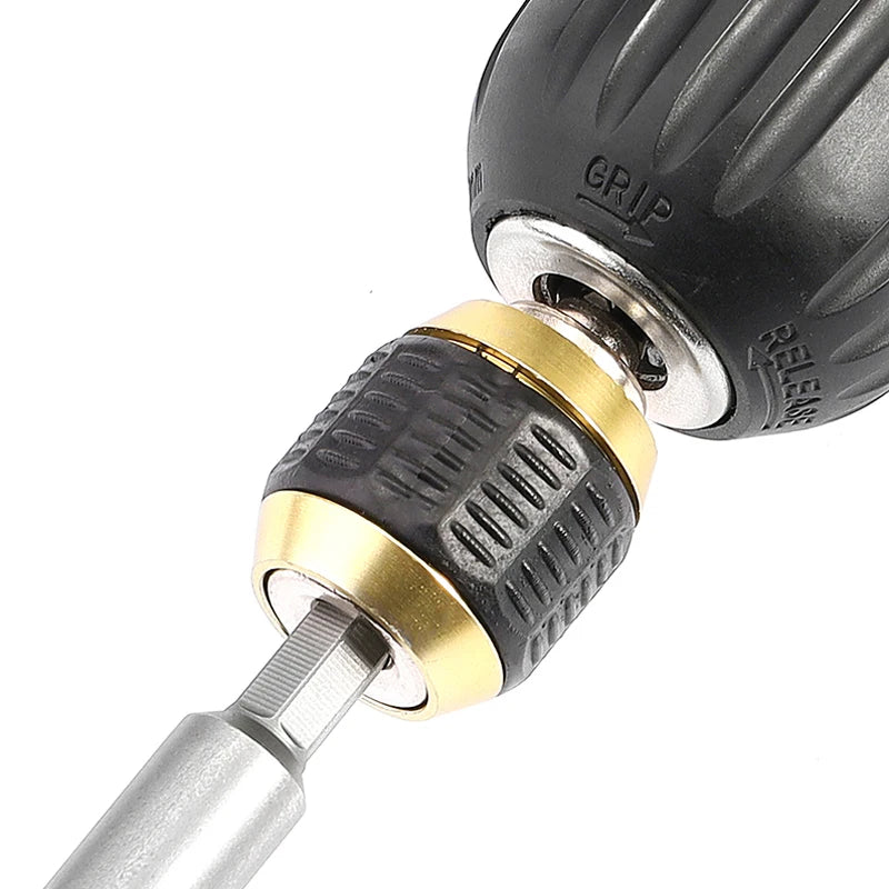1/4-Inch (6.35mm) Hex Quick-Release Bit Holder Extension Rod — Pop-Up Self-Locking 60mm / 150mm Drill Driver Adapter