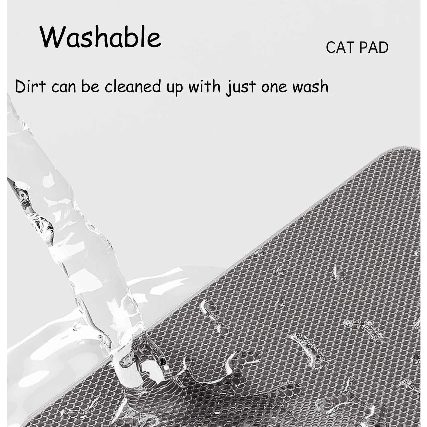 60 x 90 cm (24 x 35 in) Waterproof Double-Layer Cat Litter Mat – Non-Slip Washable EVA Pet Litter Tray Pad