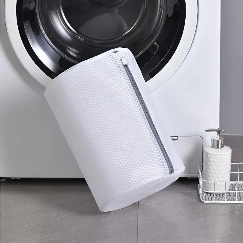 360° Mesh Shoe Washing Bag with Zipper — Reusable Protective Laundry Bag for Sneakers & Sports Shoes
