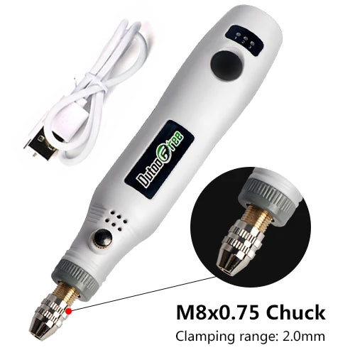 3-Speed USB Cordless Rotary Tool Mini Electric Engraving Drill Pen with Accessories
