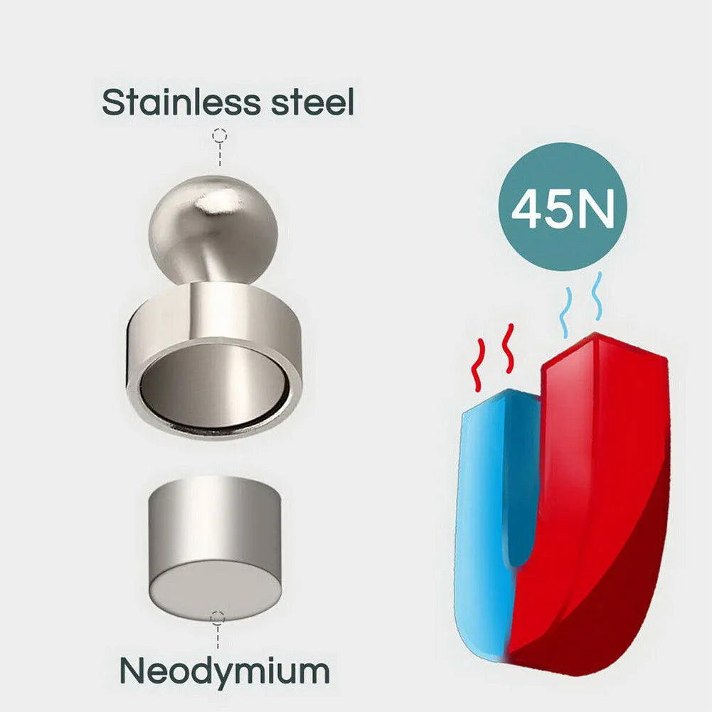 10/20-Pack Neodymium Cone Magnetic Push Pins — Strong Fridge & Magnetic Board Magnets with Portable Storage Case