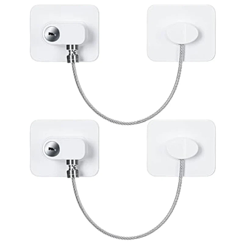 2/4/6-Pack Self-Adhesive Cabinet Locks with Keys — Baby Safety Locks for Fridge, Cabinets, Drawers, Doors & Appliances