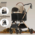 2-in-1 Foldable Pet Stroller with Detachable Carrier Bag – Portable Dog & Cat Cart for Small Pets