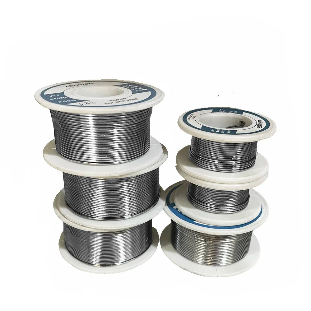 Rosin Core Solder Wire 0.8mm & 1.0mm | 20g 50g 100g No-Clean 2.0% Flux Lead-Free Tin Alloy