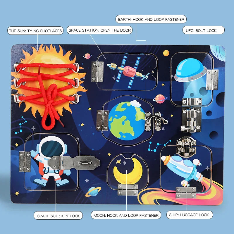 Montessori Wooden Solar System Puzzle 8 Planets Educational Toy for Kids Earth and Sun Learning Gift