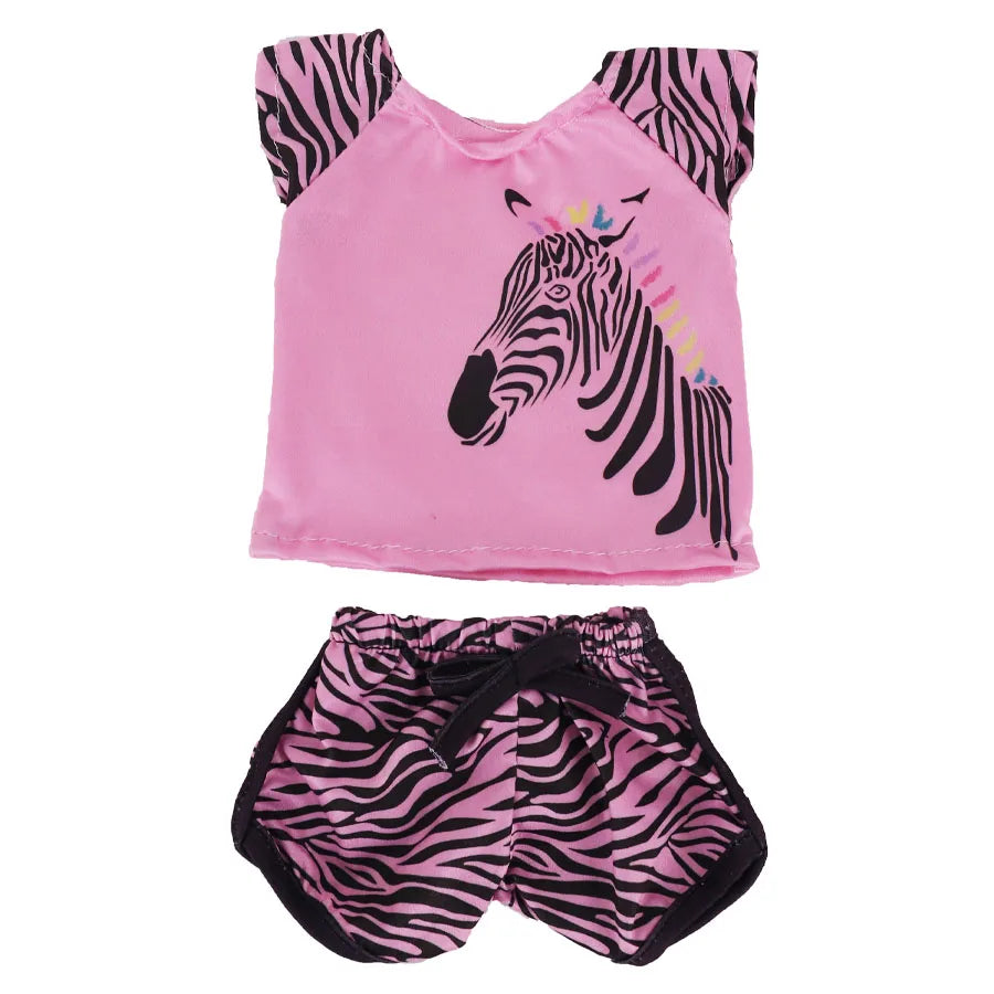 Cute Printed T-Shirt Top for 18-Inch (45.7 cm) & 43 cm Dolls, Short Doll Tee