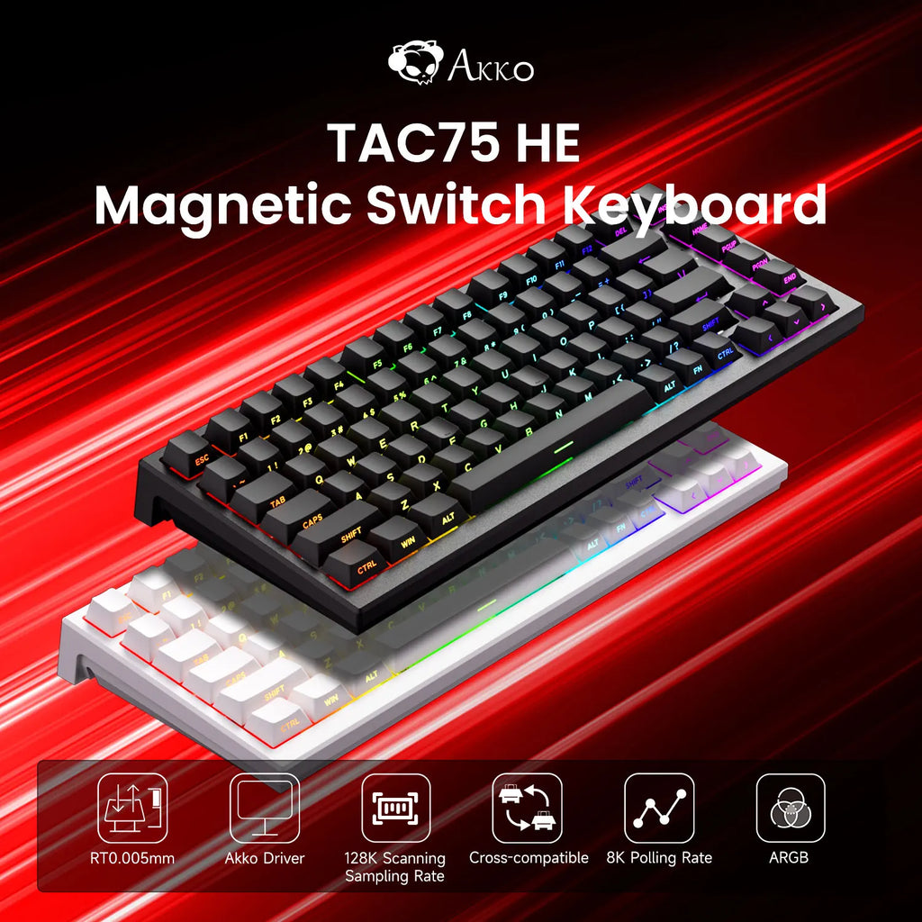 75% Magnetic-Switch Mechanical Gaming Keyboard, 83-Key Hot-Swap Wired - 8K Polling, 0.005mm Rapid Trigger, ARGB