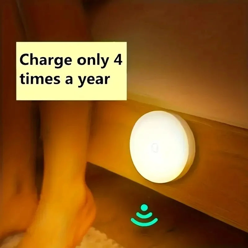 Wireless Motion-Activated LED Night Light – Rechargeable Motion Sensor Lamp for Staircase, Bedroom, Closet & Hallway