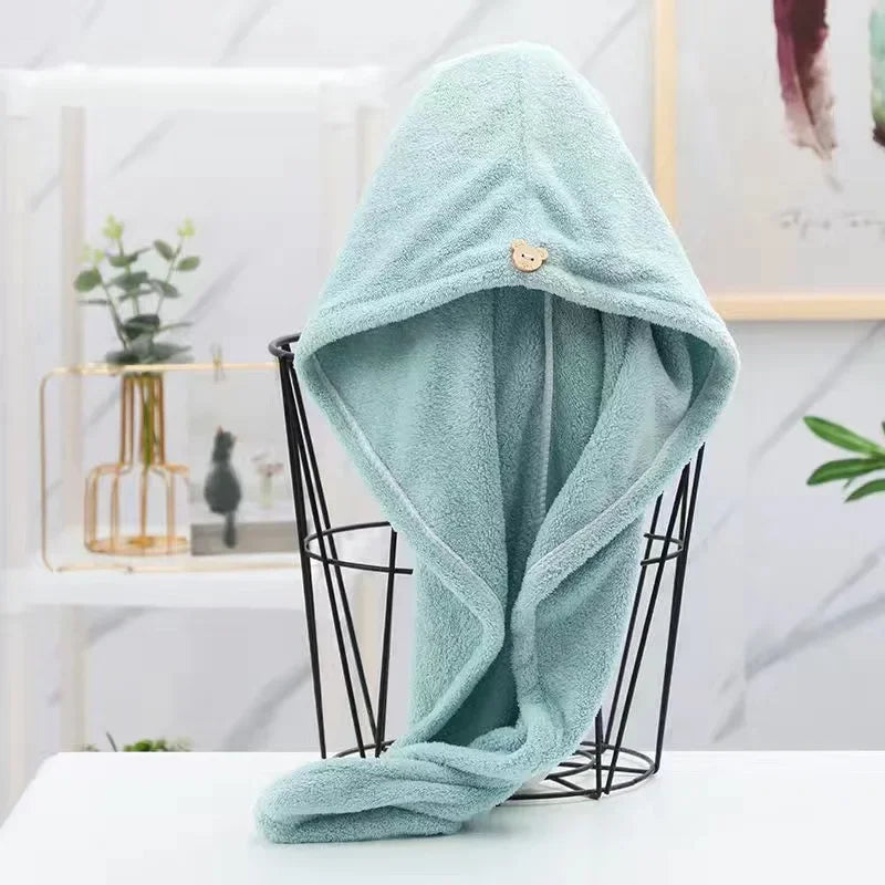 Quick-Dry Coral Velvet Hair Towel Turban – Super Absorbent Soft Hair Wrap for Women