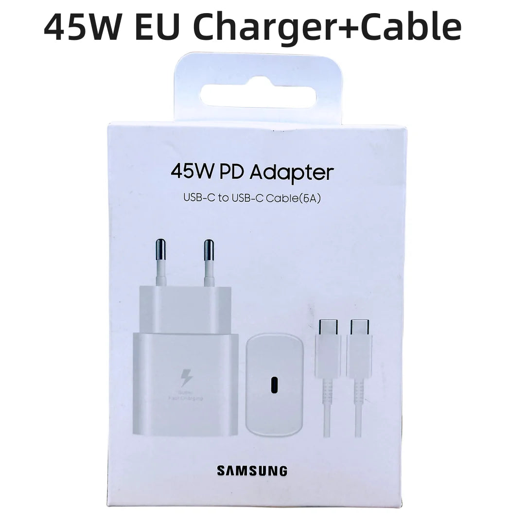 45W Super Fast USB-C GaN Charger – EU Certified Fast Charge Adapter for Flagship & Foldable Smartphones (USB PD, Quick Charge)