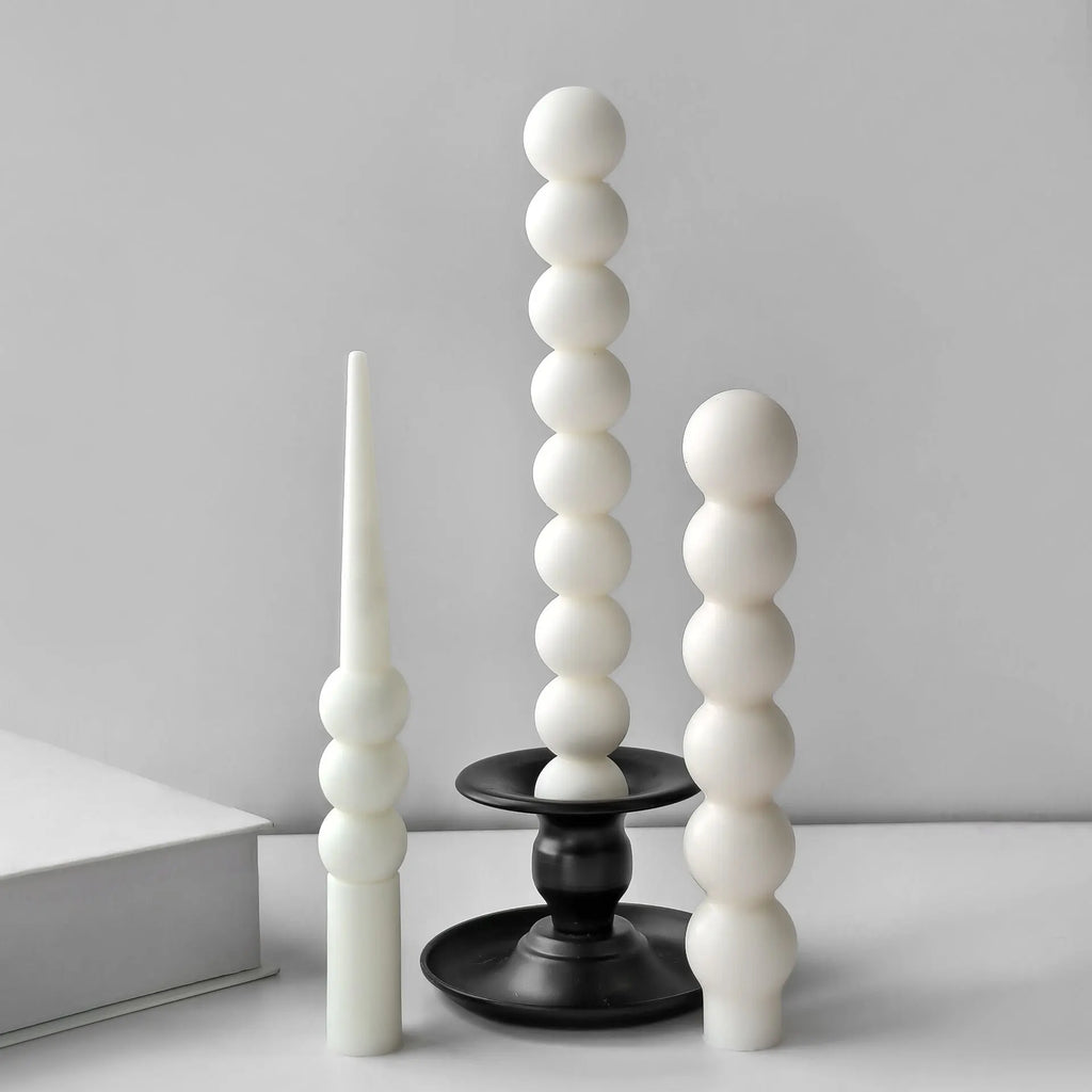 Geometric Spiral Long Rod Silicone Candle Mold for Handmade Aroma Candles & DIY Candle Making Supplies