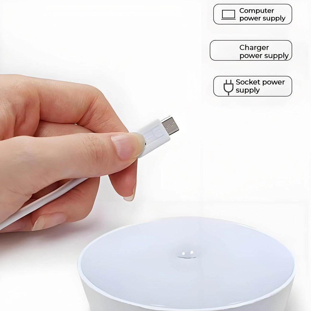 2-Pack LED Motion Sensor Night Light – USB Rechargeable, Magnetic Auto On/Off, Warm & White
