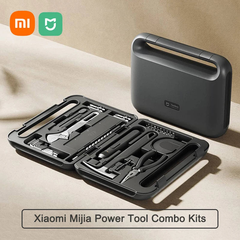 34-Piece Electric Screwdriver Power Tool Combo Kit – Tape Measure, Pliers, Wrench & Storage Case for Home DIY