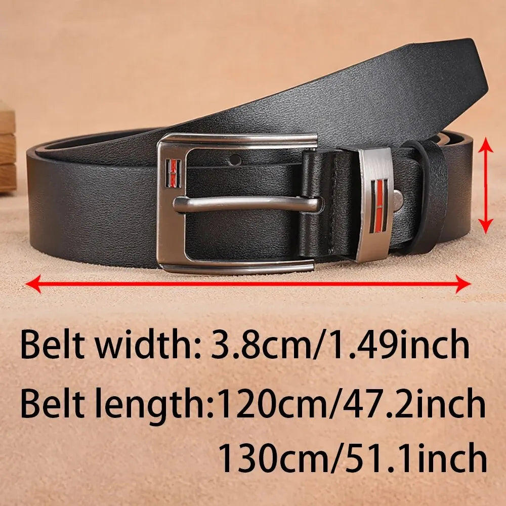 Men's PU Leather Belt with Metal Buckle 1.5 in (3.8 cm) Casual & Business Jeans Belt
