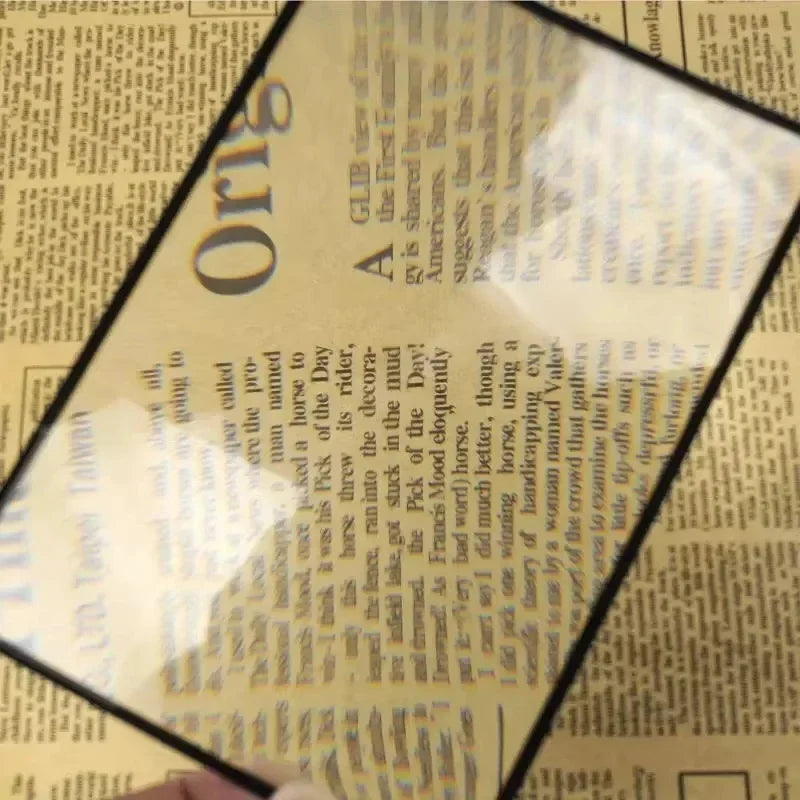 Full-Page Ultra-Thin PVC Reading Magnifier Sheet – Large Page Magnifying Lens for Books, Newspapers & Maps