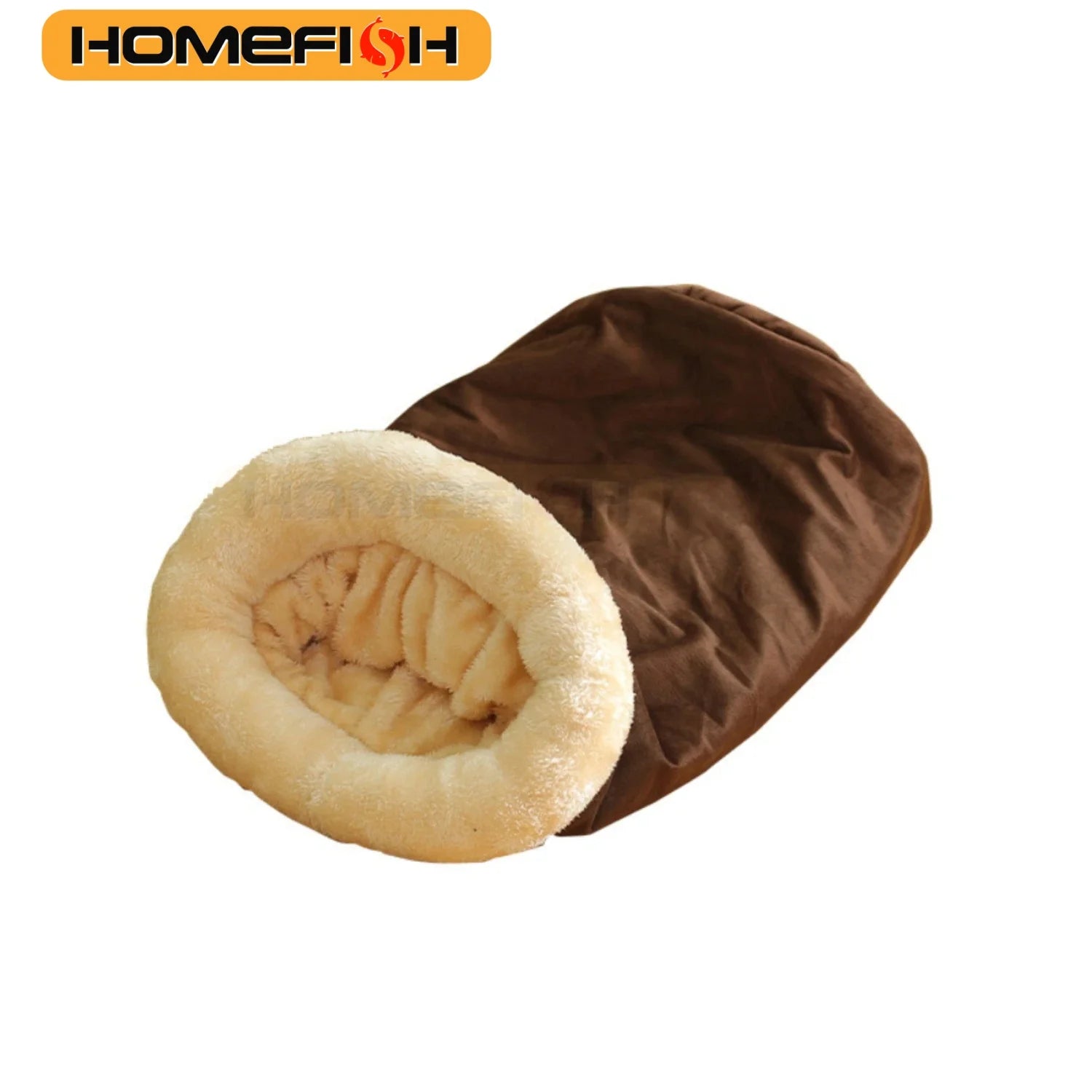 Semi-Enclosed Washable Cat Sleeping Bag Bed – Warm Nest for Small/Medium Cats, 65 x 48 cm (25.6 x 18.9 in)