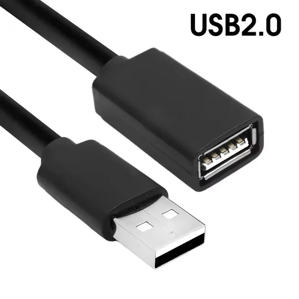USB 3.0 & 2.0 High-Speed Extension Cable – 0.5/1/1.5/2/3 m (1.6/3.3/4.9/6.6/9.8 ft) for Smart TV, Xbox One, SSD, PC, Laptop