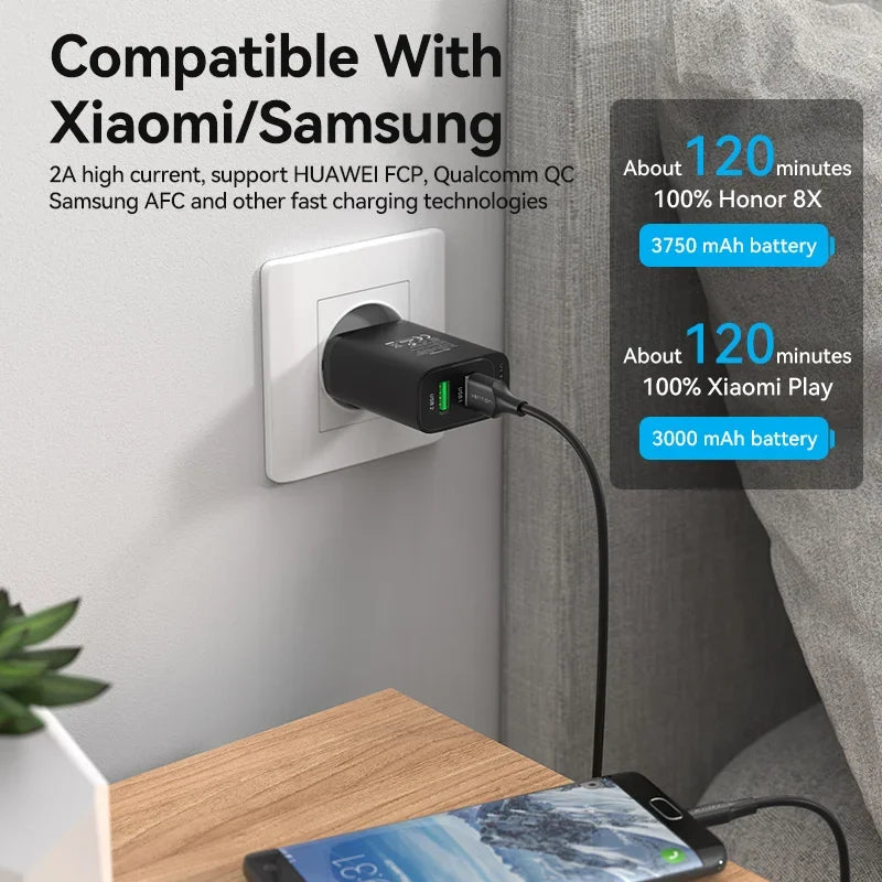 Micro USB 2.0 Cable — 2A Fast Charging & Data Sync, Multiple Lengths 0.25–3m (0.8–9.8 ft) — Compatible with Samsung, Huawei, Xiaomi, Redmi