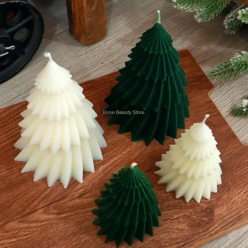 3D Christmas Tree Silicone Mold for Candle Making, Soap, Resin & Baking DIY Holiday Craft Kit