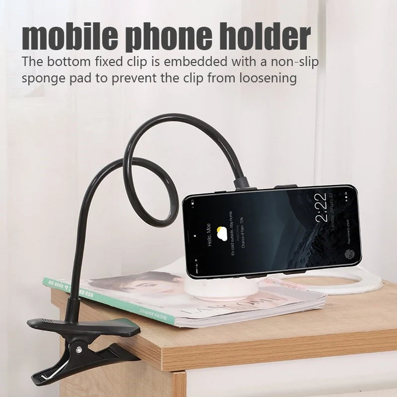 Universal Flexible Phone Holder — Adjustable Lazy Clip Mount for Bed, Desk & Headrest (Smartphone Stand)