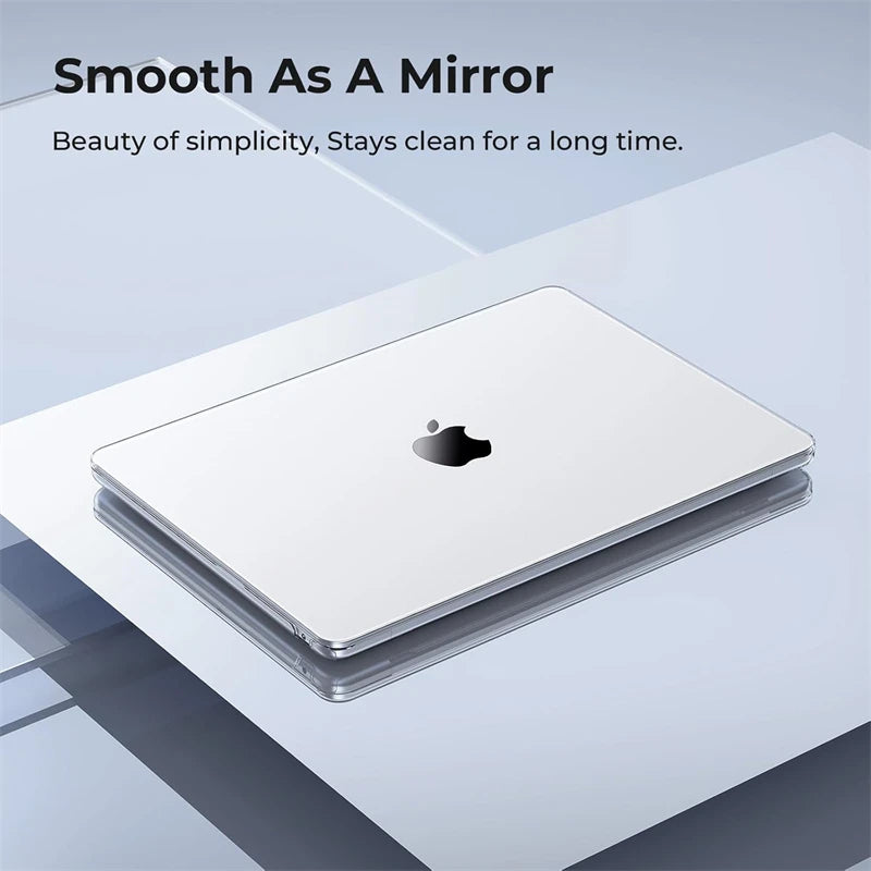 Crystal Clear Hard Laptop Case – Fits MacBook Air 13.6 in (34.5 cm), Air 15 in (38.1 cm), MacBook Pro 13.3/14/16 in (33.8/35.6/40.6 cm)