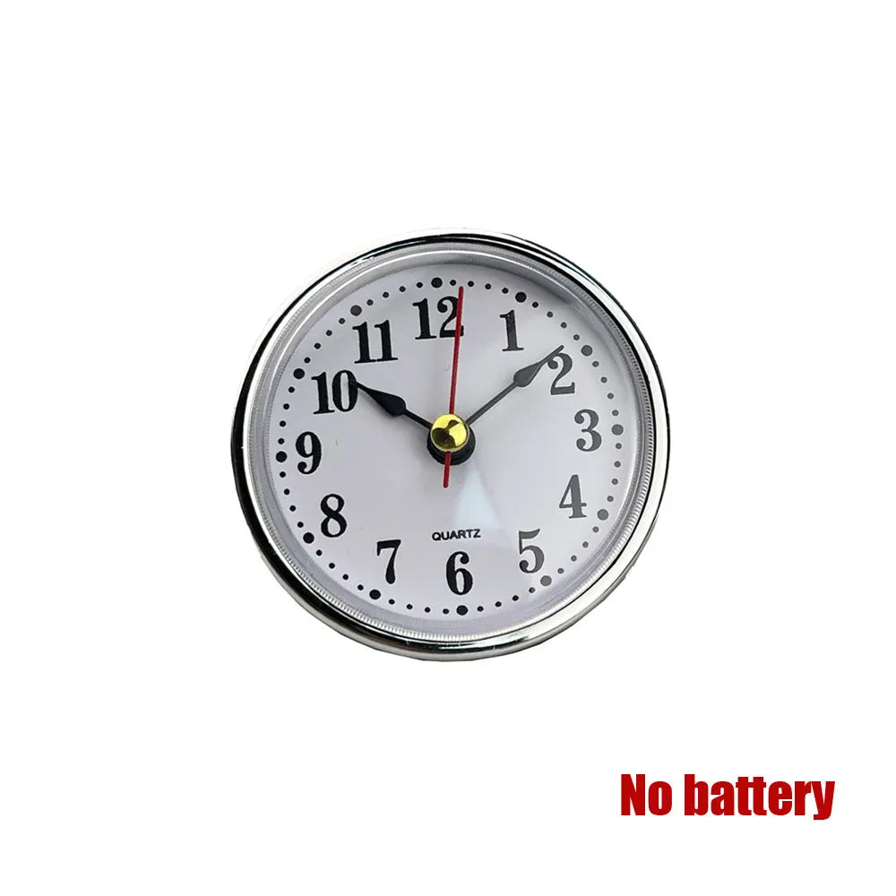 65mm (2-1/2 in) Quartz Clock Insert with Arabic Dial – Round Movement for DIY & Wall Clock Repair, Gold or Silver