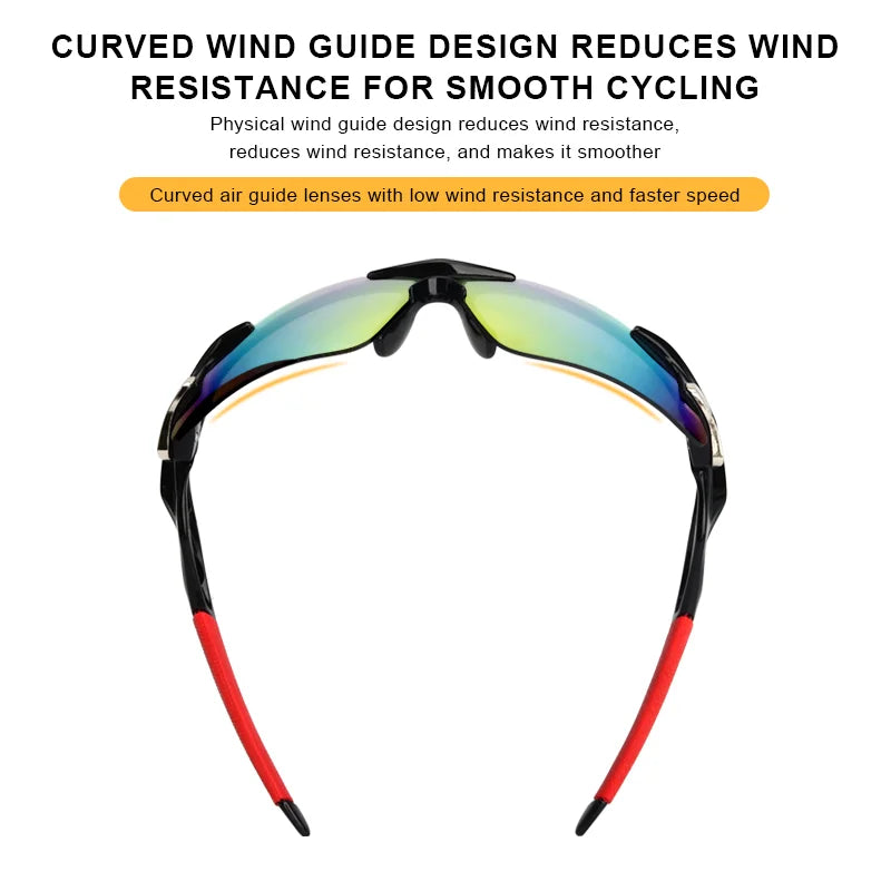 UV400 Cycling Sunglasses - Polycarbonate MTB & Road Bike Windproof Riding Glasses (Unisex)