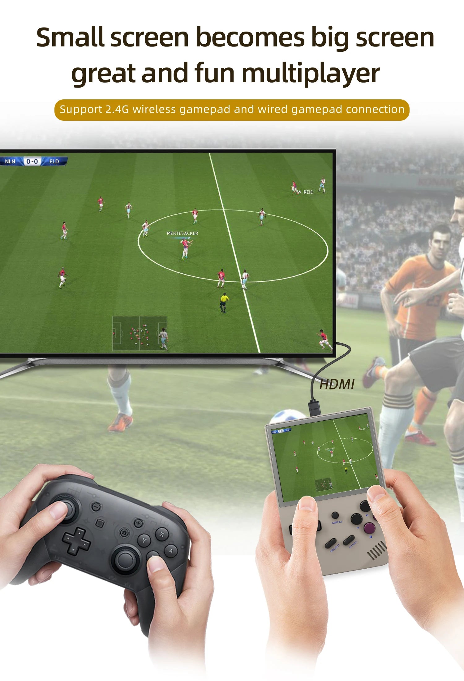 3.5-inch (89 mm) IPS Retro Handheld Gaming Console – Dual Linux OS (GarlicOS), 2600mAh Battery, 64GB Built-in, Up to 512GB Expandable, HDMI TV Output
