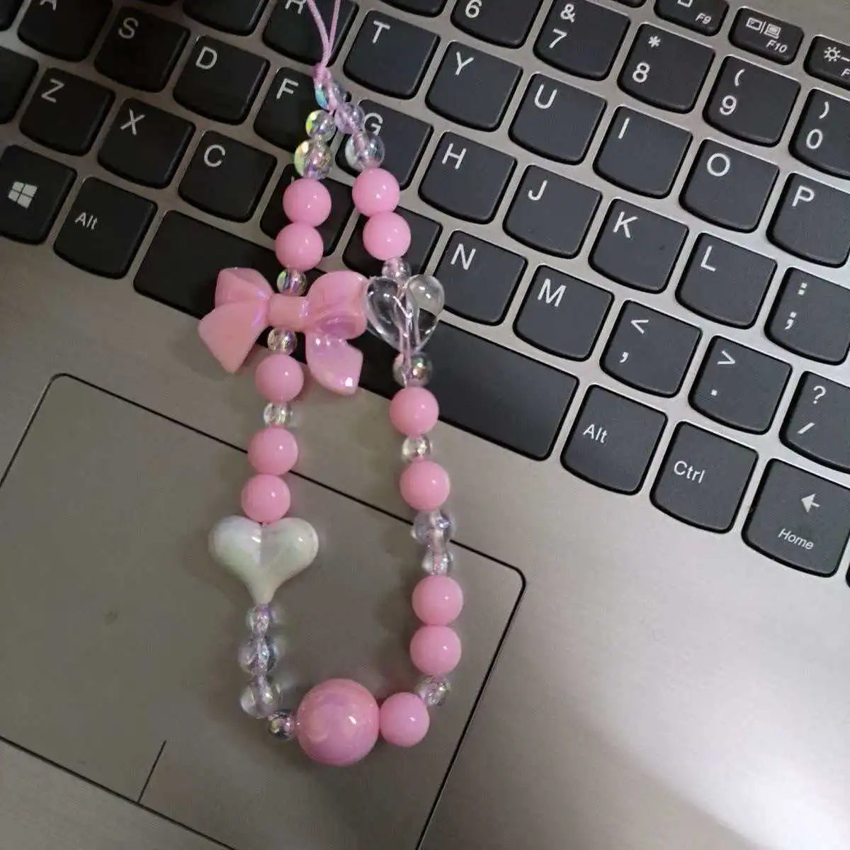 Colorful Macaron Bead Phone Lanyard Wrist Strap - Anti-Lost Short Handheld Mobile Chain for Women