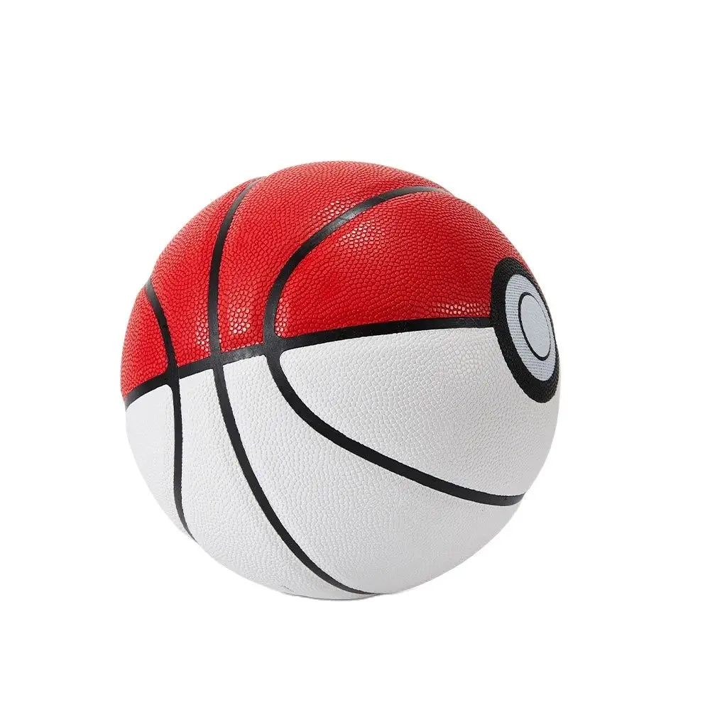 White Red PU Basketball - Official Size 7 (29.5 in / 75 cm) Indoor/Outdoor Professional 4-Layer Durable Ball