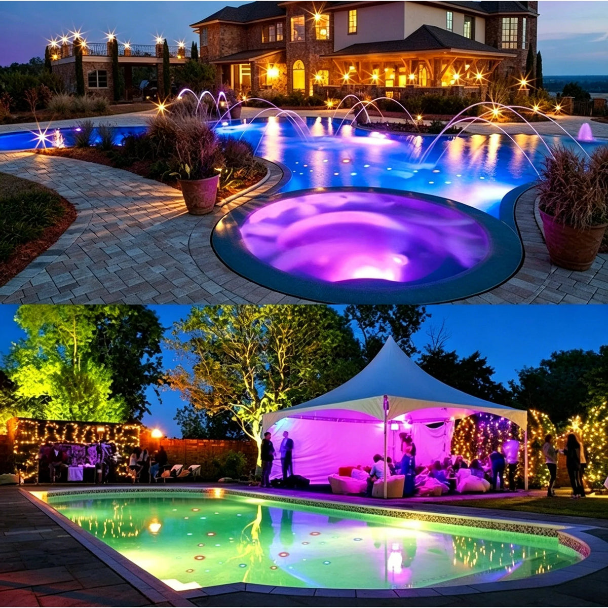 Floating RGB LED Submersible Pool Light IP68 Waterproof for Swimming Pool Hot Tub Spa