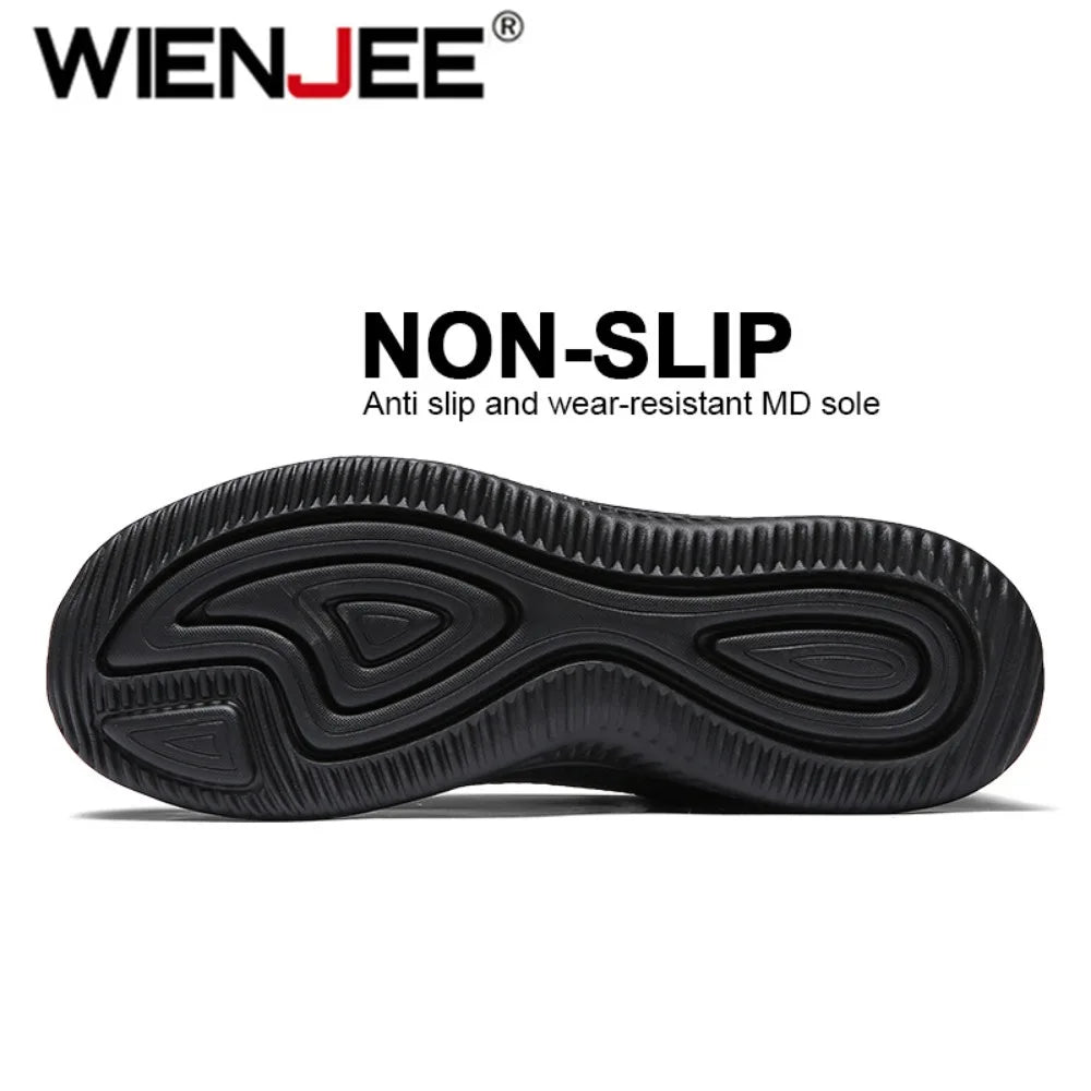Men's Knit Running & Walking Sneakers – Breathable Athletic Casual Shoes, Large Sizes EU 36–48