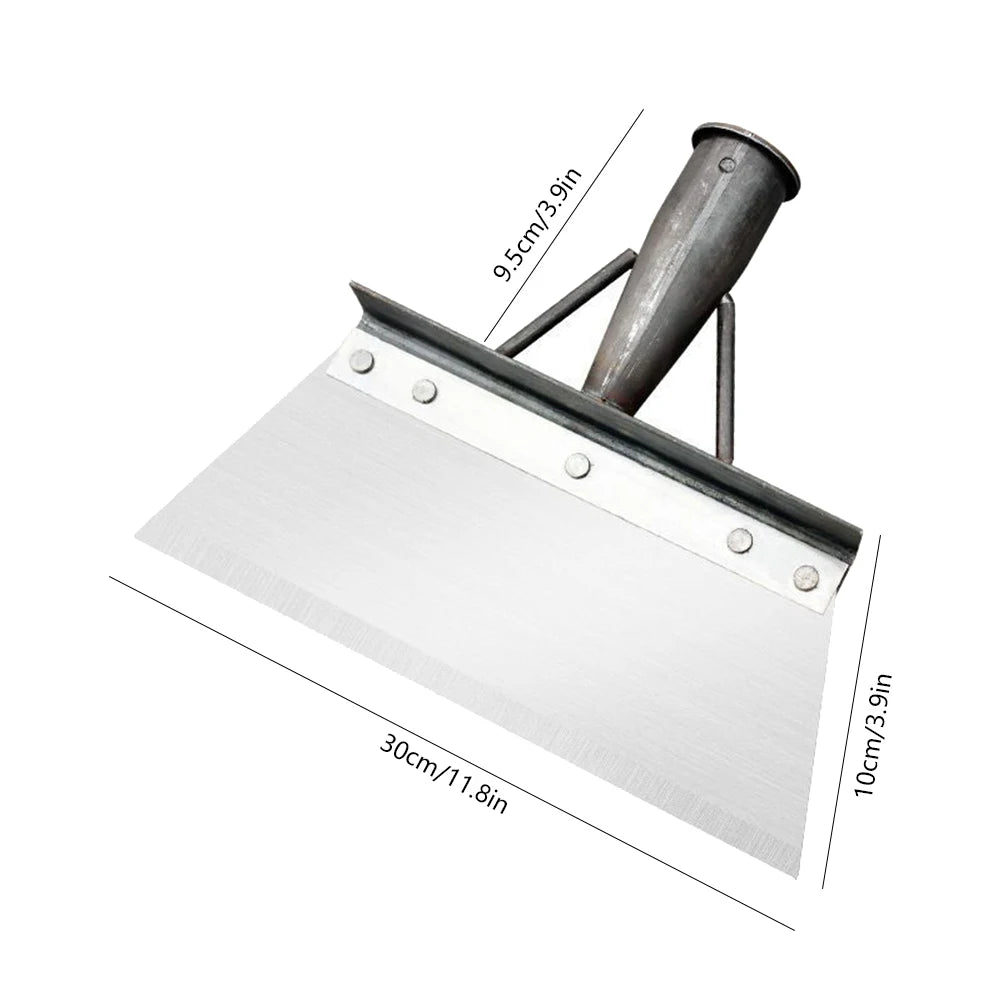 30cm (11.8in) Multifunctional Garden Shovel — Manganese Steel Weed, Deicing & Manure Scraper