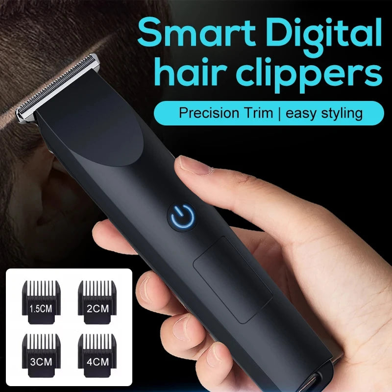 USB Rechargeable Cordless Hair Clipper and Beard Trimmer with Adjustable Cutter Head for Men