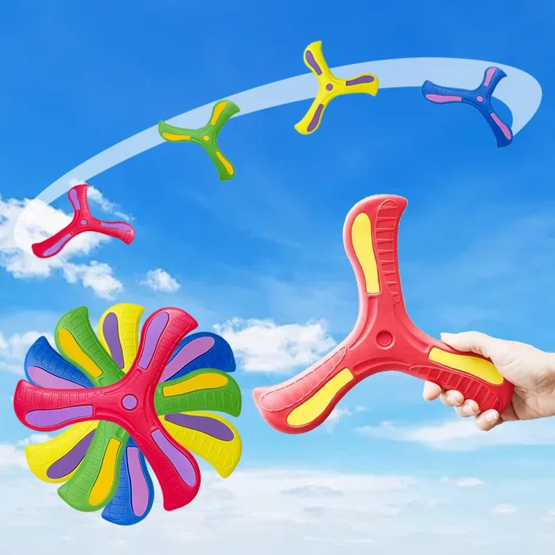 Three-Leaf EVA Foam Boomerang – 9×9 in (22×22 cm) Flying Toy for Kids & Adults, Outdoor Family Game